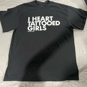 Black Graphic Tee - I Heart Tattooed Girls